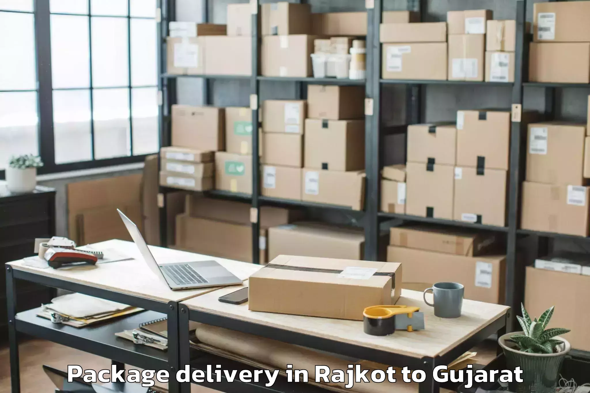 Book Rajkot to Khambhalia Package Delivery Online